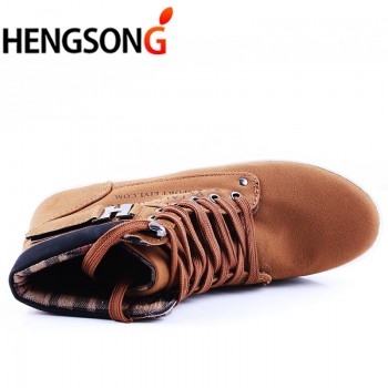 HENGSONG Mens Vulcanize Shoes Spring Autumn Shoes Warm Men Shoes Tenis Masculino Male Mens Vulcanize Shoes Botas Men TR871485