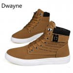 Dwayne Mens vulcanized shoes Lace-Up Men Canvas Shoes Man Buckle Ankle Boots Winter Fashion Shoes Flats Footwear free shipping