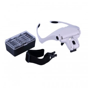 1.0X 1.5X 2.0X 2.5X 3.5X Adjustable 5 Lens Loupe LED Light Headband Magnifier Glass LED Magnifying Glasses With Lamp