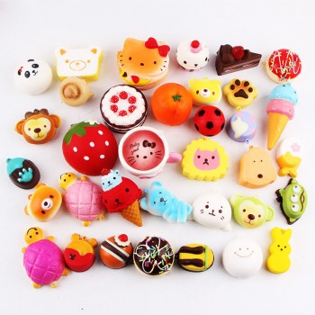 10Pcs Cute Kawaii Soft Squishy Medium Mini Soft Squishy Bread Toys Key Toys Decompression Fun Toys For Child Adult Attention