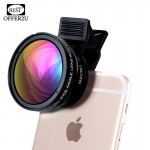 Professional HD Phone Camera Lenses 0.45X Wide Angle 12.5X Macro Lens With Clips 2in1 Kit For iphone 4 4s 5 5s 5c SE 6 6s 7 Plus