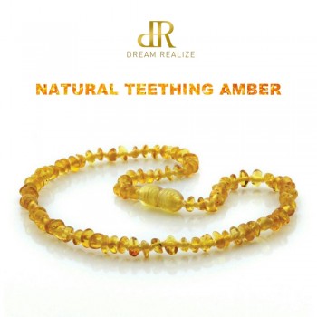 DR Classic Natural Amber Necklace Supply Certificate Authenticity Genuine Baltic Amber Stone Baby Necklace Gift 10 Color 14-33cm