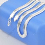 JEMMIN 1 Piece 16-24Inch Nice 925 Sterling Silver Smooth Snake Man Necklace Chain With Lobster Clasps Set Heavy Jewelry