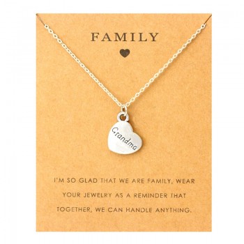 Family Mom Pendants Necklaces Grandma Aunt Sister Uncle Daughter Grandpa Dad Father Brother Son Charm Fashion Jewelry Love Gift