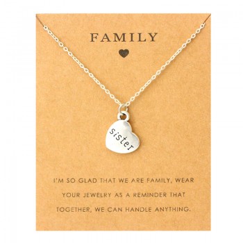 Family Mom Pendants Necklaces Grandma Aunt Sister Uncle Daughter Grandpa Dad Father Brother Son Charm Fashion Jewelry Love Gift