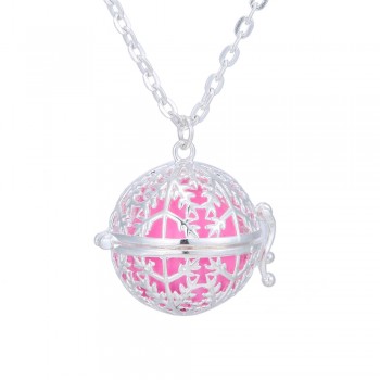 LU YING Mexico Bola Cage Pendant Angel ball new Caller Sounds 16mm Harmony Ball with Chain Necklace Jewelry Gift