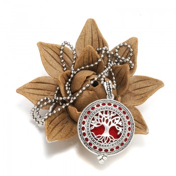 MODKISR Tree Of Life 30mm High Quality Magnetic Aromatherapy Diffuser Jewelry Locket Pendant Essential Oil Scent Necklace