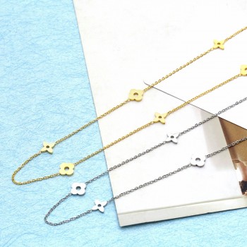 SHE WEIER stainless steel Long necklaces pendants neckless chain gold women necklace fashion jewelry silver jewels flower