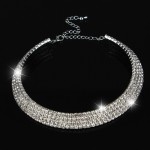 2017 Hot Sale Limited Collier Collares Maxi Necklace Wedding Bridal Jewelry 1 2 3 4 5 Row Crystal Rhinestone Choker Necklaces