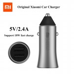 100% Original XiaoMi USB Car Charger Dual USB 5V/3.6A Volt Quick Car Charger Metal Compatible for Samsung for iPhone