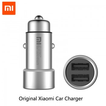 100% Original XiaoMi USB Car Charger Dual USB 5V/3.6A Volt Quick Car Charger Metal Compatible for Samsung for iPhone