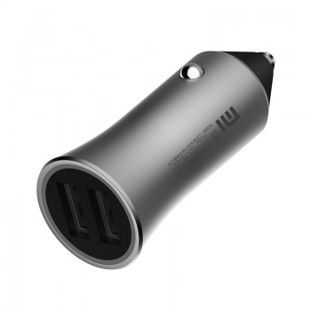 100% Original XiaoMi USB Car Charger Dual USB 5V/3.6A Volt Quick Car Charger Metal Compatible for Samsung for iPhone