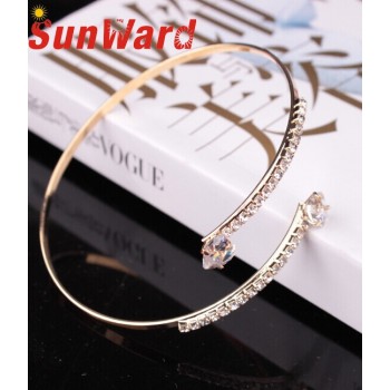 OTOKY Hot Sale 2018 1 PC Lady Elegant Crystal Angel Wings Zircon Love Hearts Bangle Bracelet Adjustable Drop Shipping Mar5