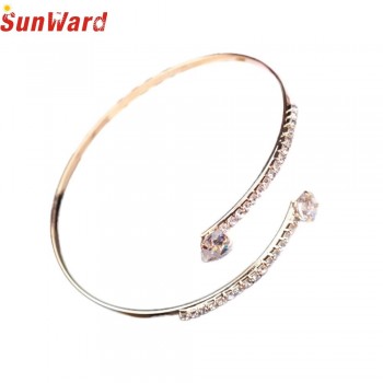 OTOKY Hot Sale 2018 1 PC Lady Elegant Crystal Angel Wings Zircon Love Hearts Bangle Bracelet Adjustable Drop Shipping Mar5