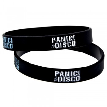 OneBandaHouse 1PC Panic at the Disco Silicone Wristband Black Fashion Bracelet