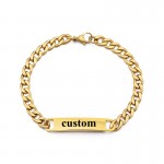 Gold Bracelet Men Women Stainless Steel Name Bracelet Customize Letters Bracelet  Special Birthday Gift Dropshipping