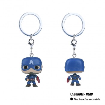 Pop Toys Keychain Marvel Captain America Iron Man Groot Key Ring Kids Wonder Women Key Chain Bag Pendant Jewelry SP1470