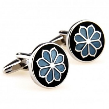 Trendy Black Blue Enamel Cufflink Cuff Link 1 Pair Big Promotion