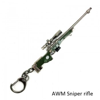 PUBG CS Key Chains Playerunknowns Battlegrounds AKW AWM MK14 Gun Model 10cm Car Key Chain Buckle Model mannen cadeaus voor kids