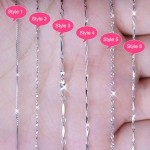 Fanqieliu 6 Style Real 925 Sterling Silver Necklaces Slim Thin Snake Chains Necklace Women Body Box Chain For Woman LS345