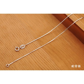 Fanqieliu 6 Style Real 925 Sterling Silver Necklaces Slim Thin Snake Chains Necklace Women Body Box Chain For Woman LS345