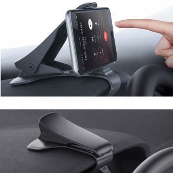 6.5inch Dashboard Car Phone Holder Easy Clip Mount Stand Car Phone Holder GPS Display Bracket Classic Black Car Holder Support