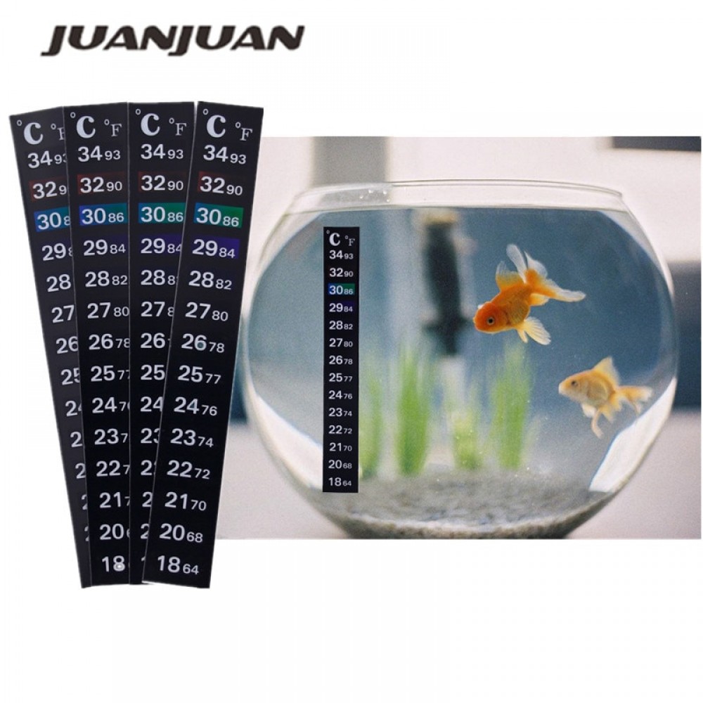 5pcs /lot stick-on digital aquarium Fish Tank  fridge Thermometer Sticker Temperature temp measurement  stickers 20%