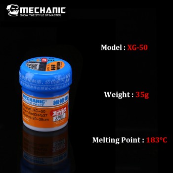 Original MECHANIC Solder Flux Paste Tin Cream SMD SMT BGA Tools Sn63/Pb37 25-45um Welding Paste Flux for Soldering