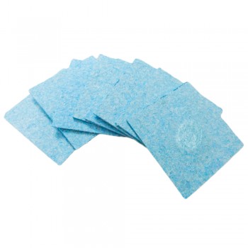 5pcs/lot 6cm*6cm Soldering Iron Solder Tip Welding Cleaning Sponge Pads Blue and Yellow Hand Tool Color Random