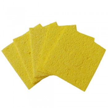 5pcs/lot 6cm*6cm Soldering Iron Solder Tip Welding Cleaning Sponge Pads Blue and Yellow Hand Tool Color Random