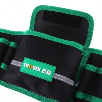 Multifunction Durable Waterproof Canvas Tool Bag Waist Belt Bag Electrician Repair Tool Pouch Organizer with 8 Holes 1 Pocket