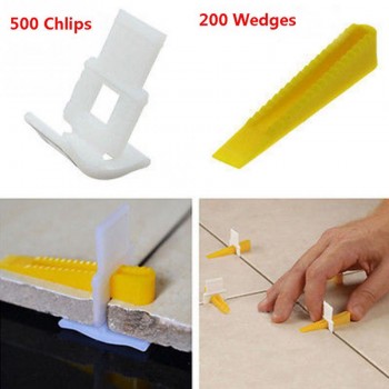 100/bag Tile Leveling System 50 Clips+50 Wedges Tile Leveler Spacers Lippage