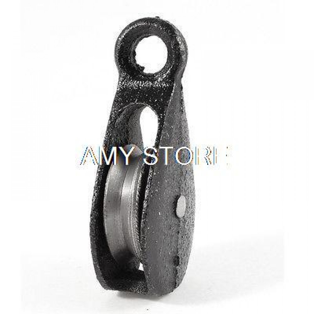 40kg/0.04T Cargo Lifting Tackle Single Groove Sheave Pulley Black