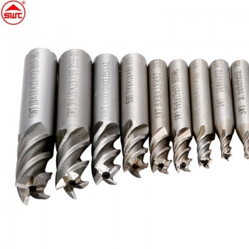 10PCS HSS 2-10mm Milling Cutter CNC Straight Shank 4 Flute Mill Metal Cutter CNC Tools