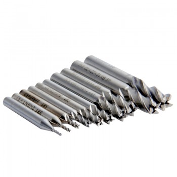 10PCS HSS 2-10mm Milling Cutter CNC Straight Shank 4 Flute Mill Metal Cutter CNC Tools