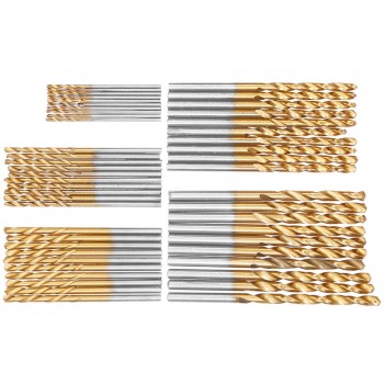 Vastar 50Pcs  HSS High Speed Steel Drill Bits Set Titanium Coated Drill Bits Tool High Quality Power Tools 1/1.5/2/2.5/3mm