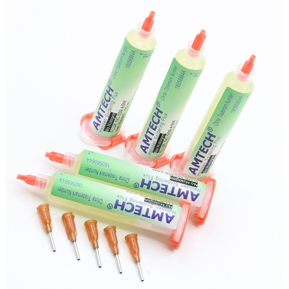 AMTECH  10cc NC-559-ASM Flux paste lead-free solder flux Needles (2pcs/lot 5pcs/lot 10pcs/lot 20pcs/lot)