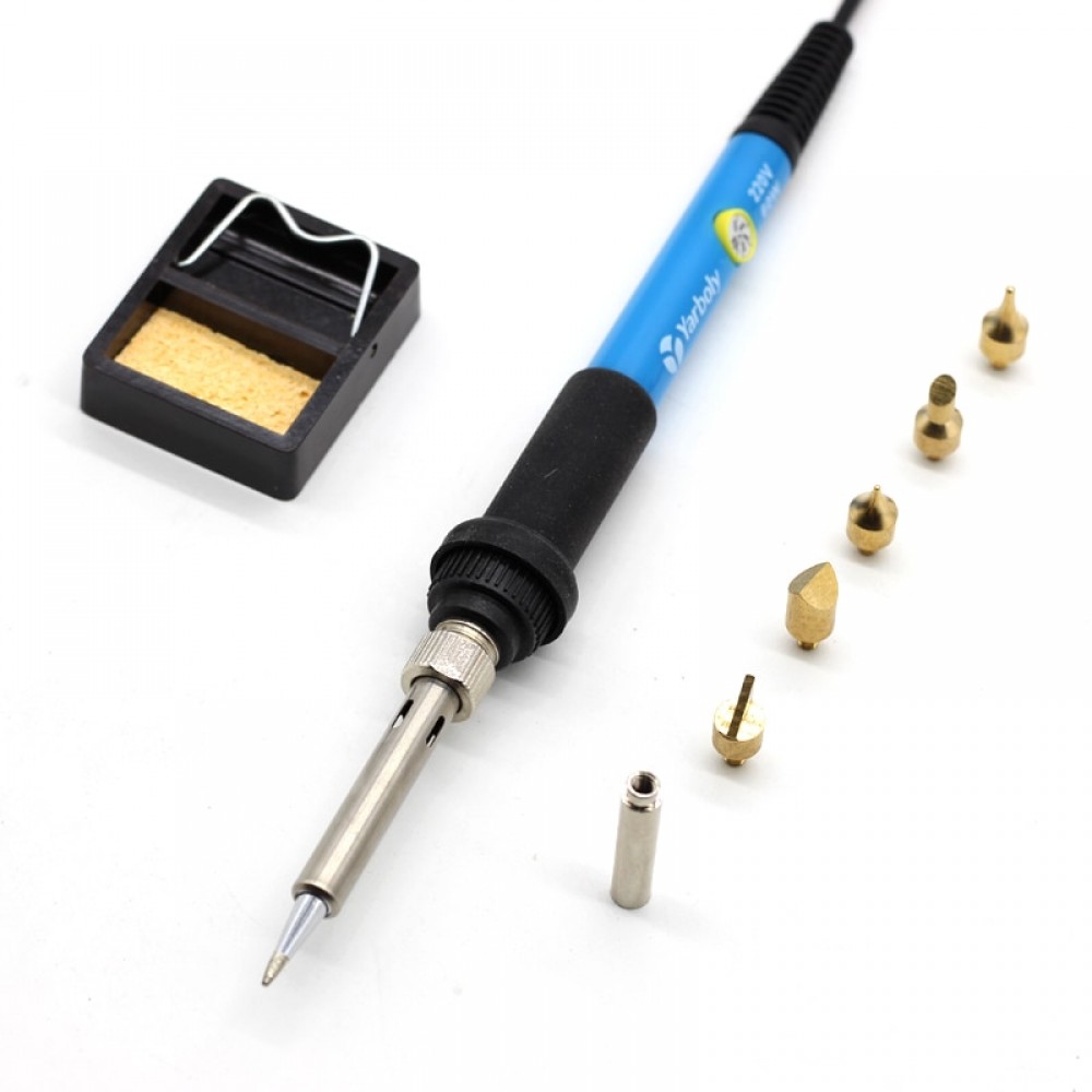 60W Electric Soldering Iron Pyrography Tool Welding Tips Kit Wood Burning Pen Set With Stand