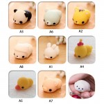 Kawaii Mini Animals Mochi Squeeze Stretchy Squishy Panda Chicken Duck Sheep Pig Rabbit Tiger Soft Phone Straps Kids Toy