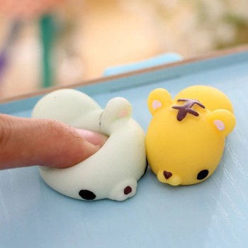 Kawaii Mini Animals Mochi Squeeze Stretchy Squishy Panda Chicken Duck Sheep Pig Rabbit Tiger Soft Phone Straps Kids Toy