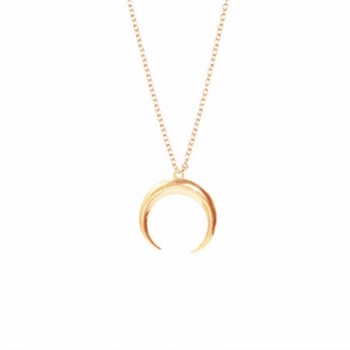 Hot Sale Delicate kolye pendant Necklace Curved crescent moon necklace Gold Silver women Necklace ladies Jewelry Birthday Gift