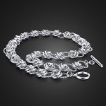 Neutral 925 sterling silver necklace popular hip-hop style silver chain 10mm51CM solid silver necklace Argent jewelry best