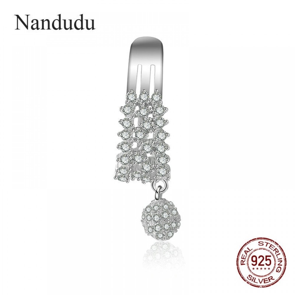 Nandudu 925 Sterling Silver Clip Earrings No Pierced Non-piercing Earcuff Clip Earrings Without Piercing Silver Brincos CE401