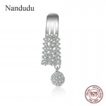 Nandudu 925 Sterling Silver Clip Earrings No Pierced Non-piercing Earcuff Clip Earrings Without Piercing Silver Brincos CE401