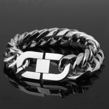 13/16/19/21mm Top Quality Stainless Steel Men Cuban Chain Bracelet Wristbands Exaggerated Big Chain Bracelets Mens Fine Jewelry