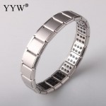 YYW 2017 Healing Magnetic Bracelet Men/Woman 316L Stainless Steel Health Care Elements Gold Bracelet Hand Chain 7.6Inch