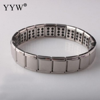 YYW 2017 Healing Magnetic Bracelet Men/Woman 316L Stainless Steel Health Care Elements Gold Bracelet Hand Chain 7.6Inch