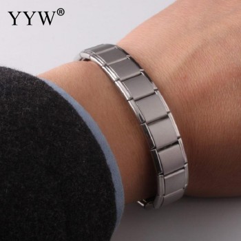 YYW 2017 Healing Magnetic Bracelet Men/Woman 316L Stainless Steel Health Care Elements Gold Bracelet Hand Chain 7.6Inch