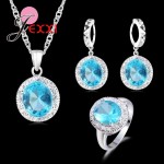 JEXXI Latest Luxury Necklace+Earring+Ring Jewelry Sets 100% S90 Silver with AAA++ CZ   Crystal Wedding Engagment