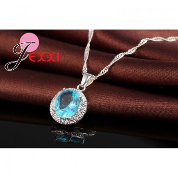 JEXXI Latest Luxury Necklace+Earring+Ring Jewelry Sets 100% S90 Silver with AAA++ CZ   Crystal Wedding Engagment